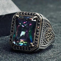Gümüş Yüzük: Mistk Topaz Taşlı - Vintage Bohem Takı