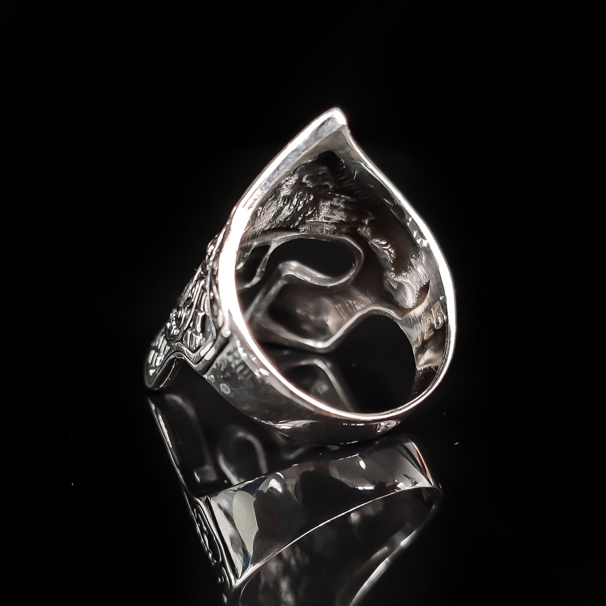 Spartan Miğferi Yüzük: Som Gümüş Savaşçı Tasarımı (El Yapımı)
