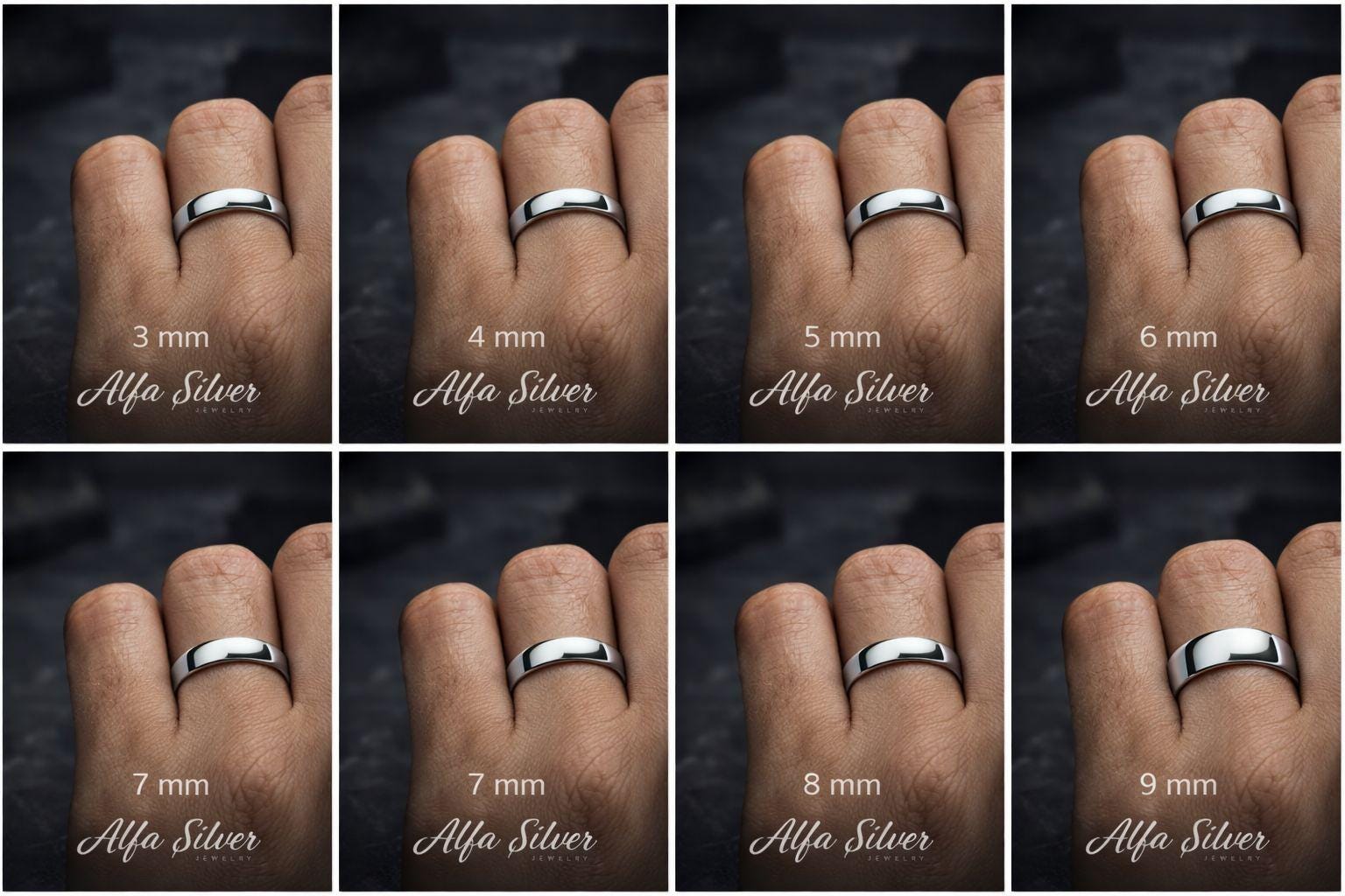 El Yapımı Gümüş Alyans – Minimalist Unisex Yüzük