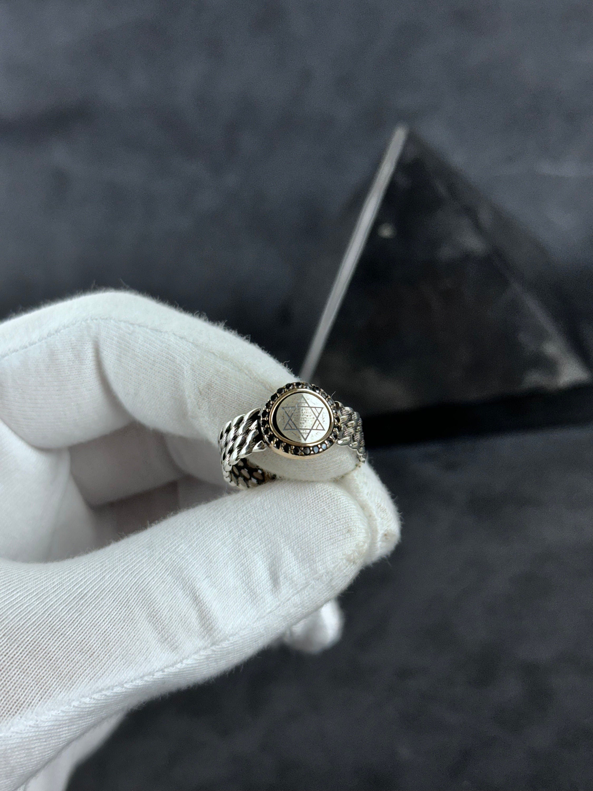 Süleyman Mührü Yüzük: Gümüş Minimalist - Ayarlanabilir Tasarım