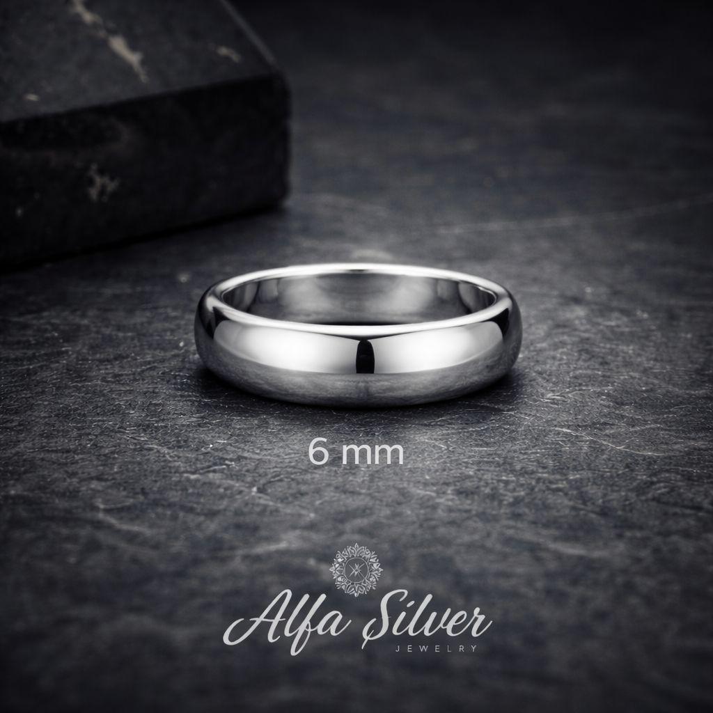 El Yapımı Gümüş Alyans – Minimalist Unisex Yüzük