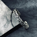 Savaşçı Stil Gümüş Bileklik, Örme Gümüş (El Yapımı, Erkek)