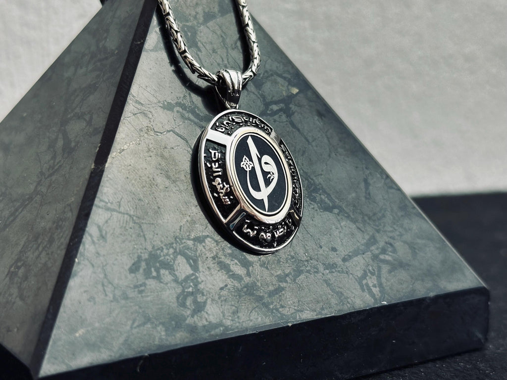 Vav Kolye: Gümüş Hat Sanatı (El Yapımı, Türk Tasarımı)