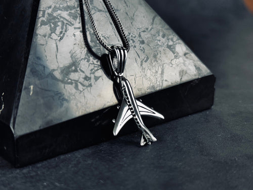 Uçak Gümüş Kolye: Havacılar İçin El Yapımı Kolye Ucu