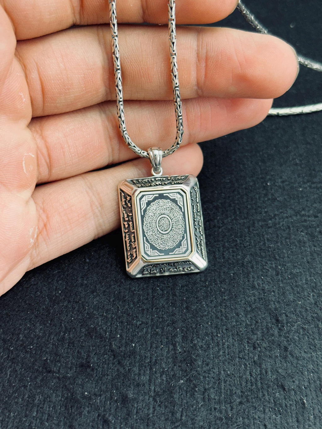 Inshirah Gümüş Kolye, İslami Manevi Tasarım (El Yapımı)