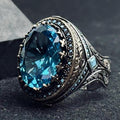 Paraiba Turmalin Yüzük: Erkekler İçin Gümüş İddialı Takı