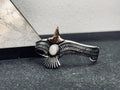 Gümüş Kartal Bileklik: Sedef Taş Detaylı