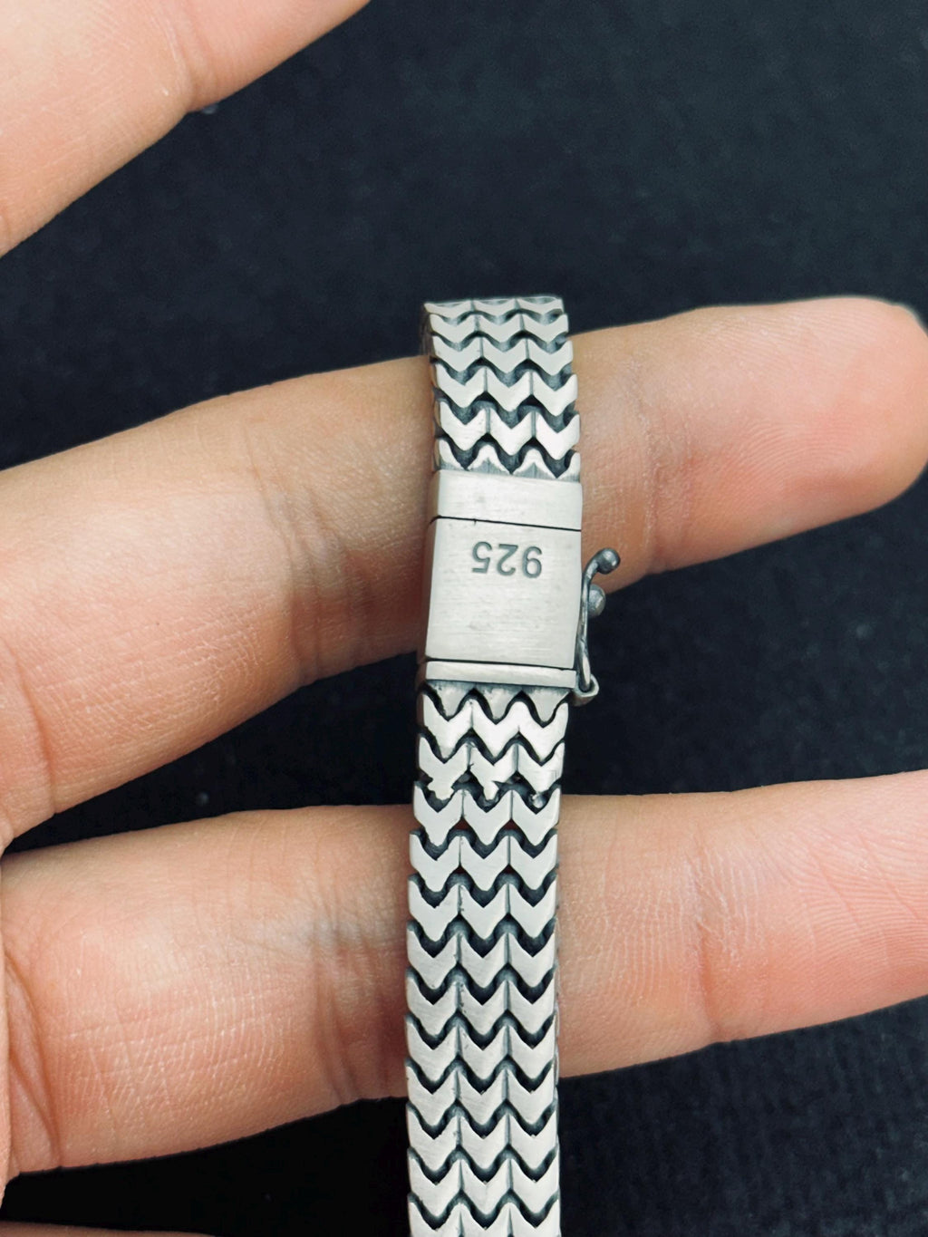 Erkek Zincir Bileklik: El Yapımı Sterlin Gümüş - 925 Ayar Gümüş