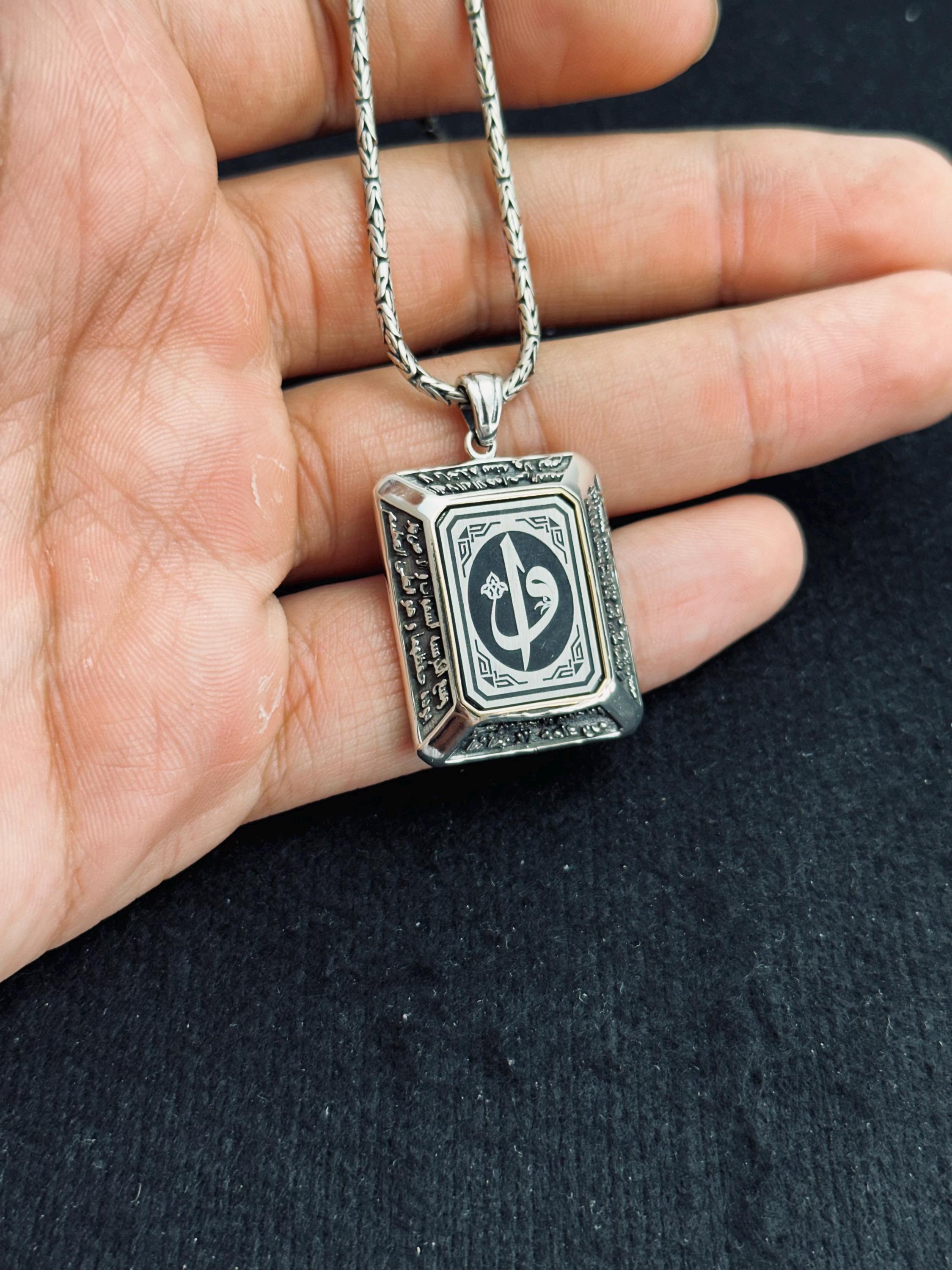 Elif Vav Gümüş Kolye, Arapça Hat Sanatı (El Yapımı Kolye)